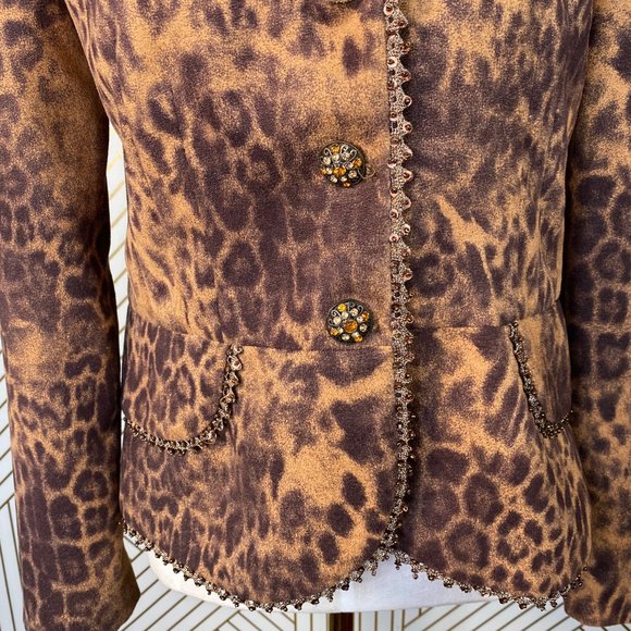 Joseph Ribkoff Leopard Print Blazer - Picture 4 of 8